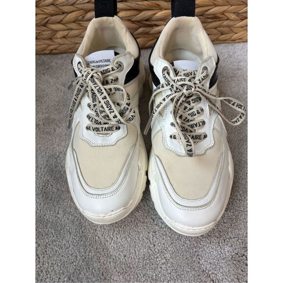 ZADIG&VOLTAIRE  Future Contrast Strap Sneakers, Sz 40 Us 9/9.5 $400 - Picture 3 of 12
